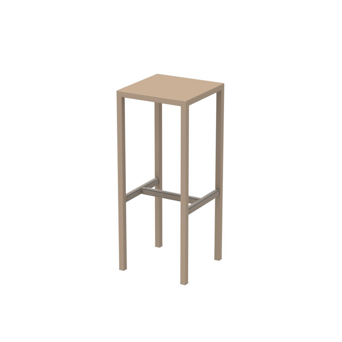Sgabello in metallo verniciato "Seaside" da giardino cm 32x32 78h