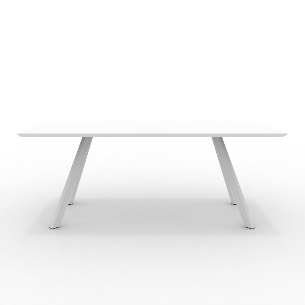 Tavolo fisso in metallo verniciato "Daisy8" da giardino moderno cm 185x90 75h