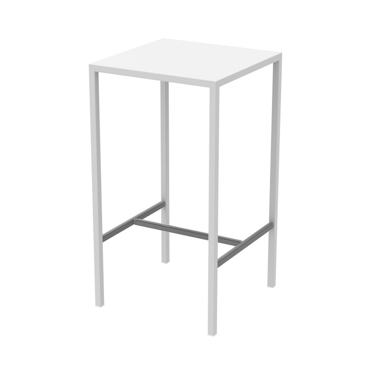 Tavolo alto in metallo verniciato "Seaside" da bar e giardino moderno h 110 cm
