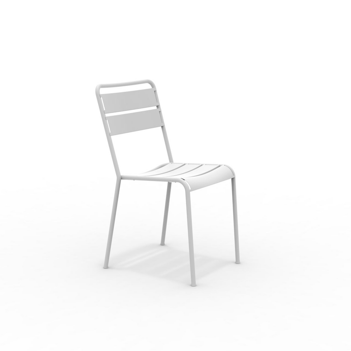 Set di sedie da giardino in metallo verniciato "Twist" moderne ed impilabili cm 45x57 86h