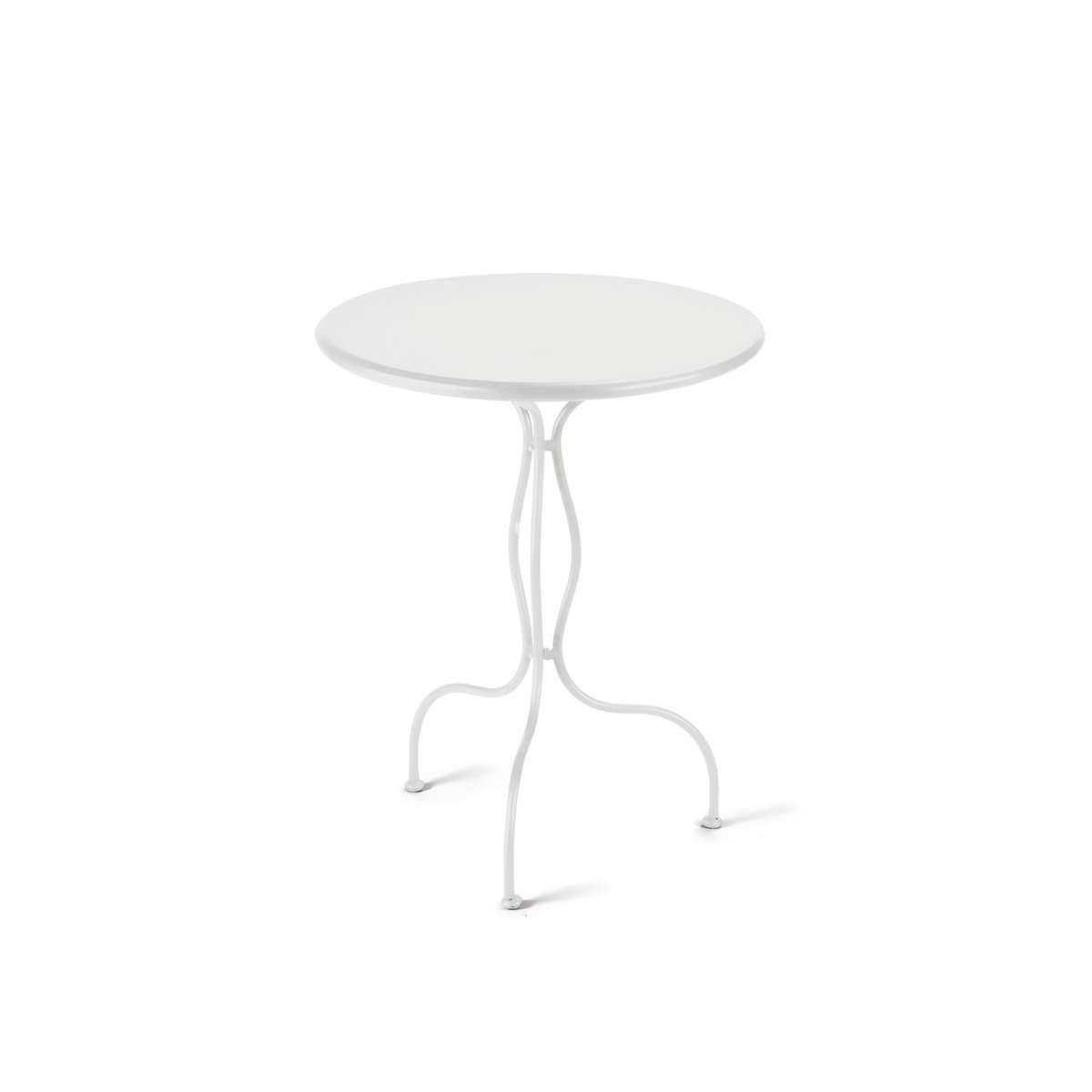 Tavolo tondo in metallo zincato "Rondò" da bar e giardino smontabile cm 60x60 75h