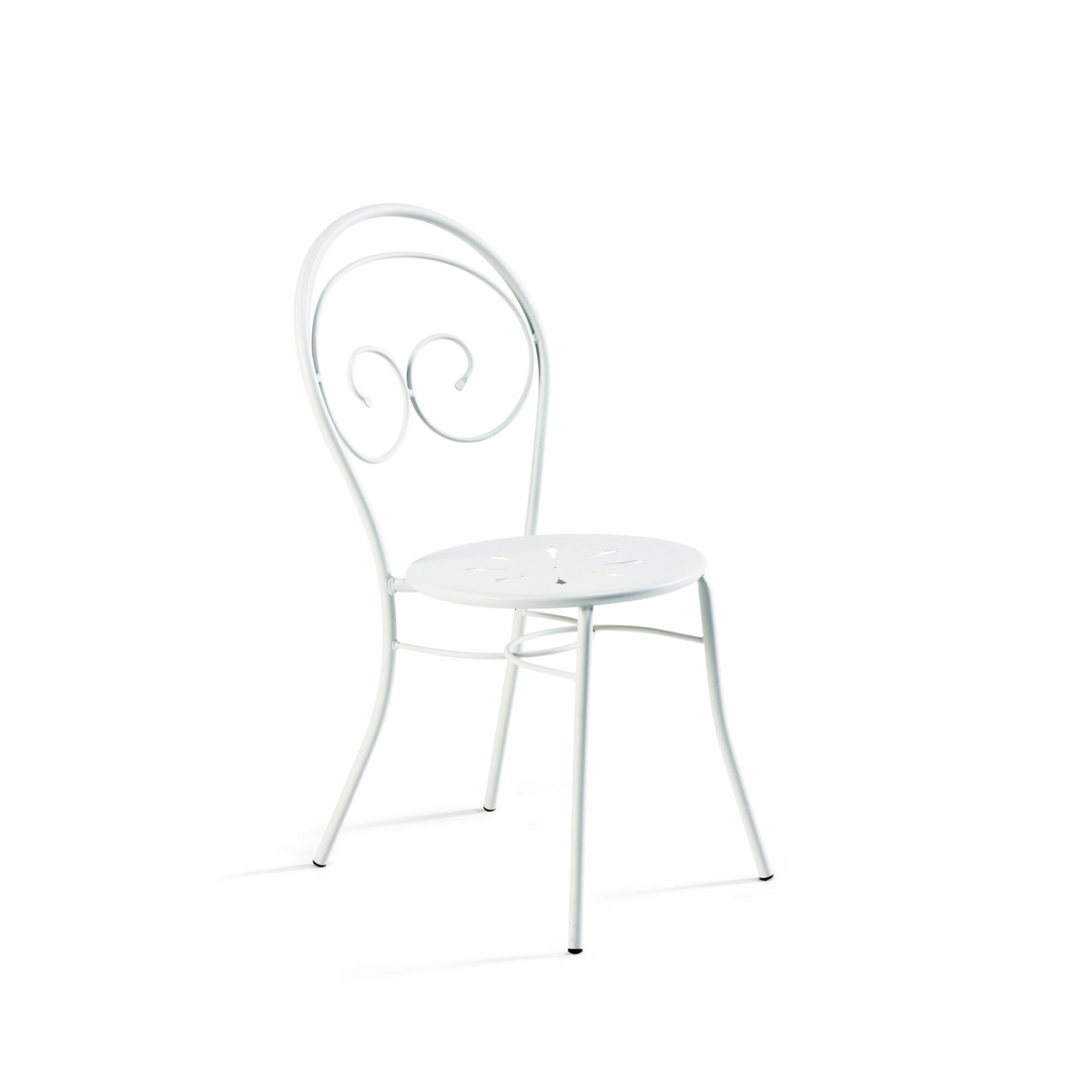 Set di sedie da giardino "Mimmo" classiche in metallo verniciato  impilabili cm 43x52 89h