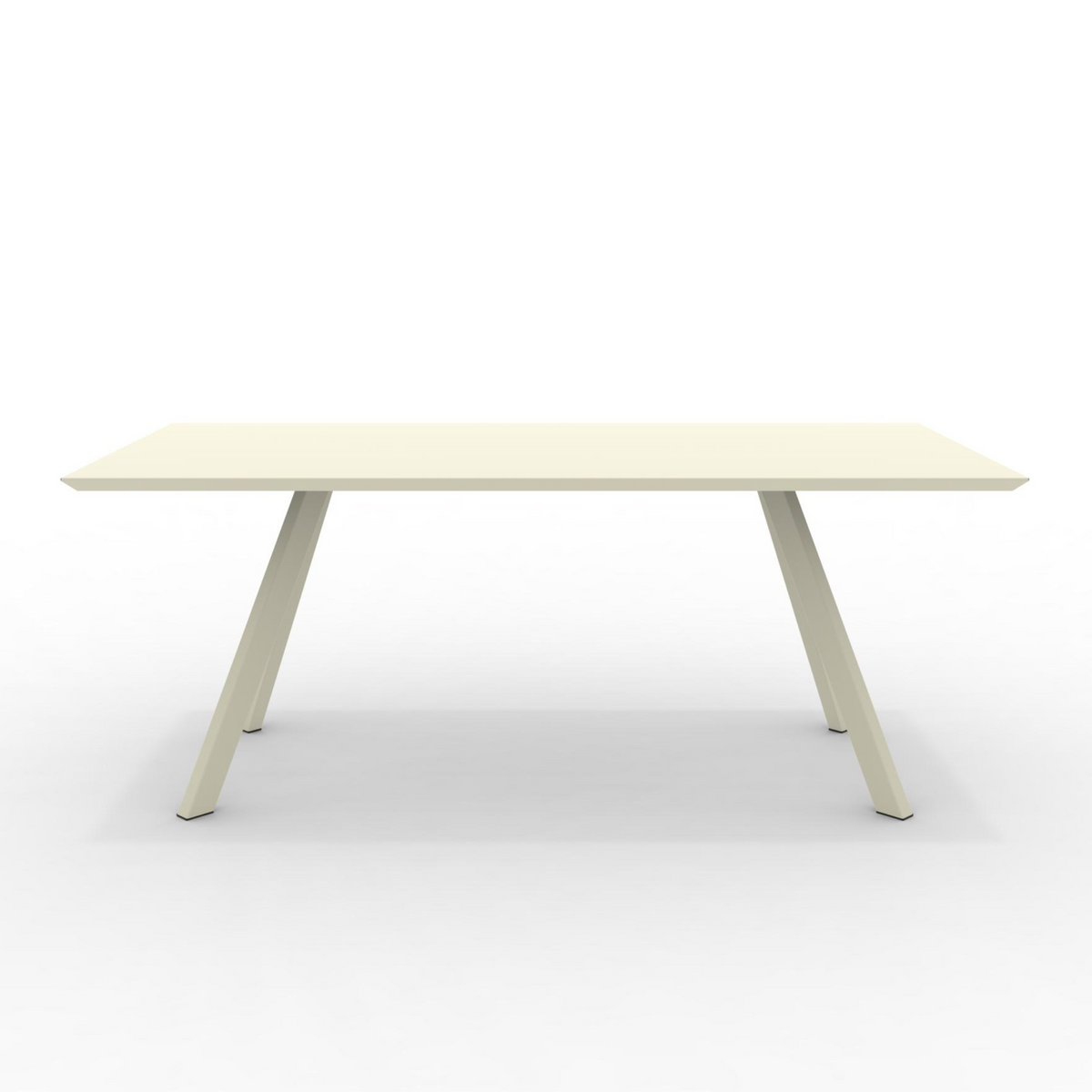 Tavolo fisso in metallo verniciato "Daisy8" da giardino moderno cm 185x90 75h