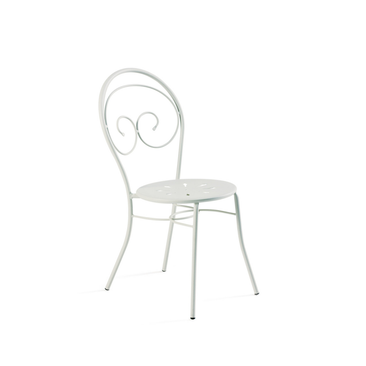 Set di sedie da giardino "Mimmo" classiche in metallo verniciato  impilabili cm 43x52 89h