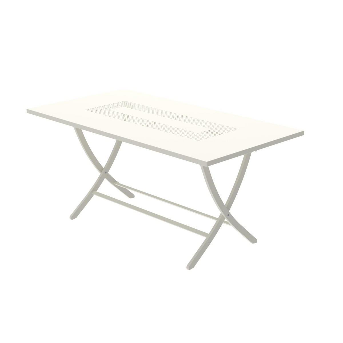 Tavolo rettangolare pieghevole "Vegas" in metallo zincato per giardino h 75 cm