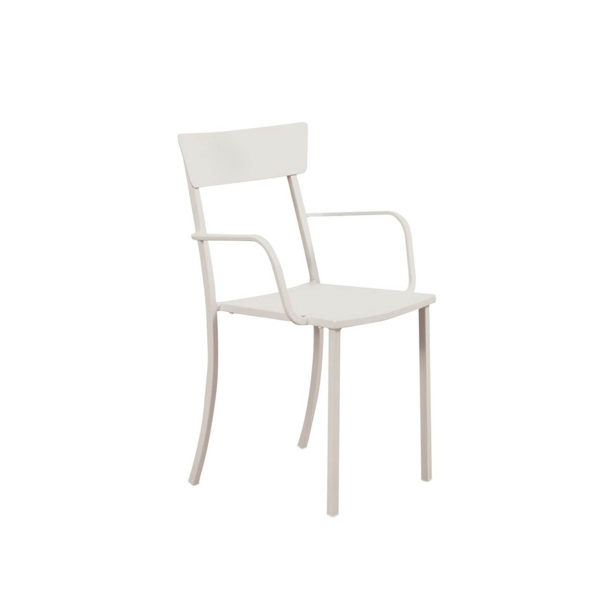 Set di 4 sedie in metallo verniciato "Mogan" da giardino impilabili cm 52x50 88h