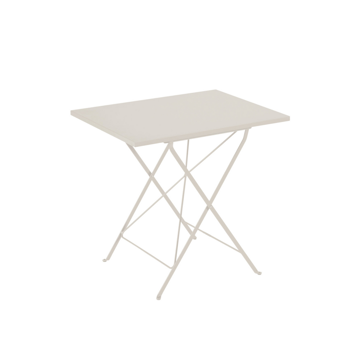 Tavolo quadrato pieghevole "Step" in metallo zincato per giardino h 75 cm