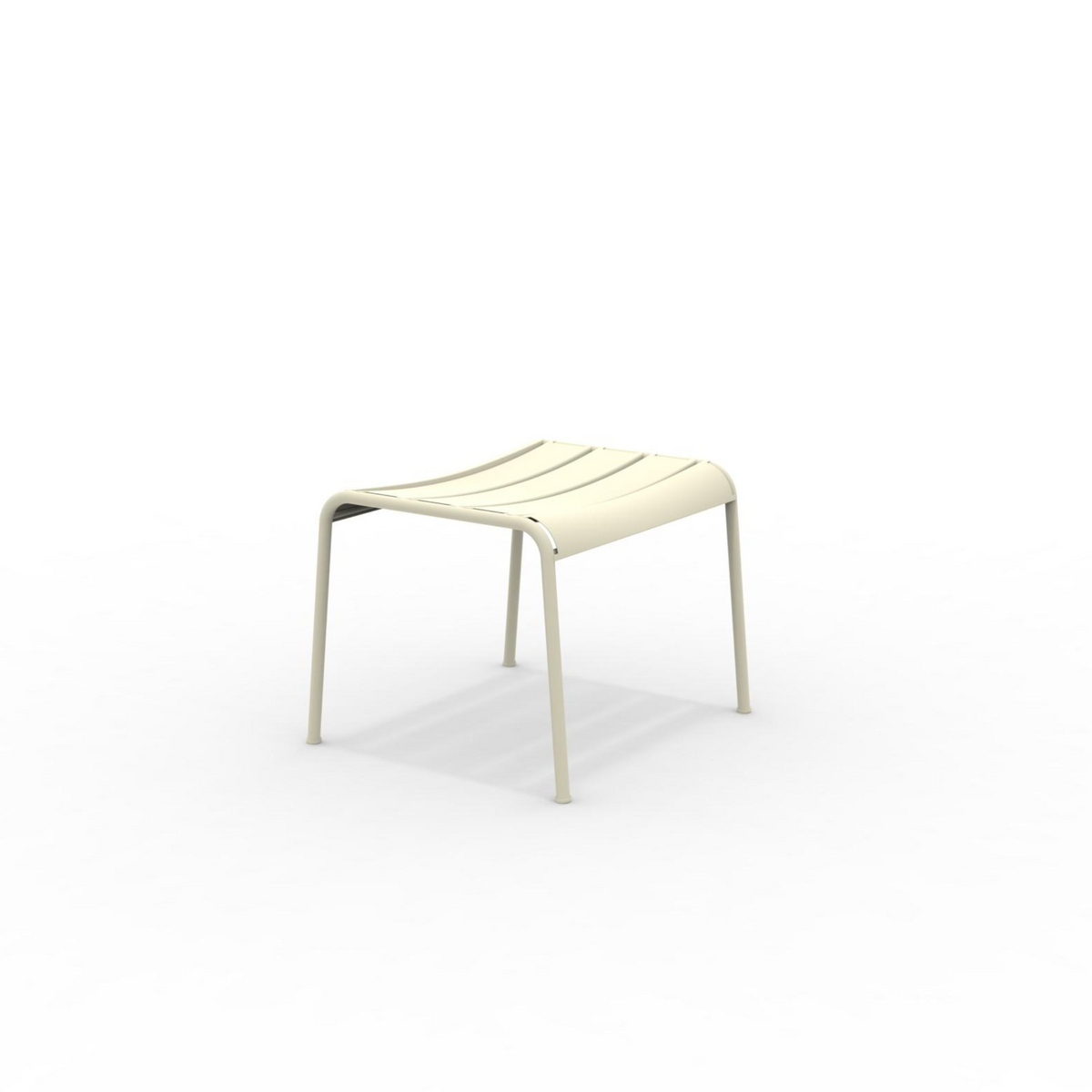 Tavolino poggiapiedi in metallo verniciato "Twist" basso da giardino cm 126x57 45h