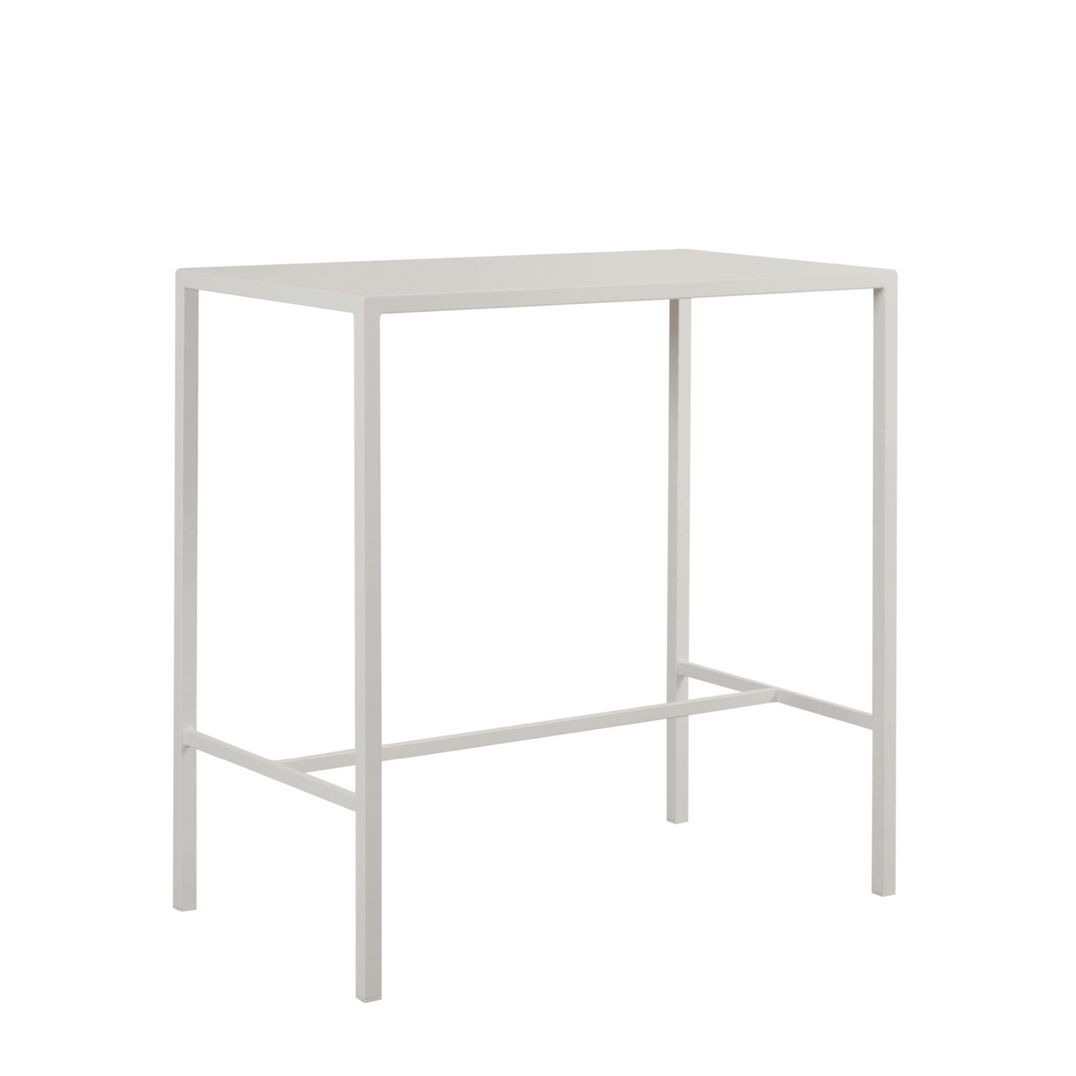 Tavolo alto in metallo verniciato "Seaside" da bar e giardino moderno h 110 cm