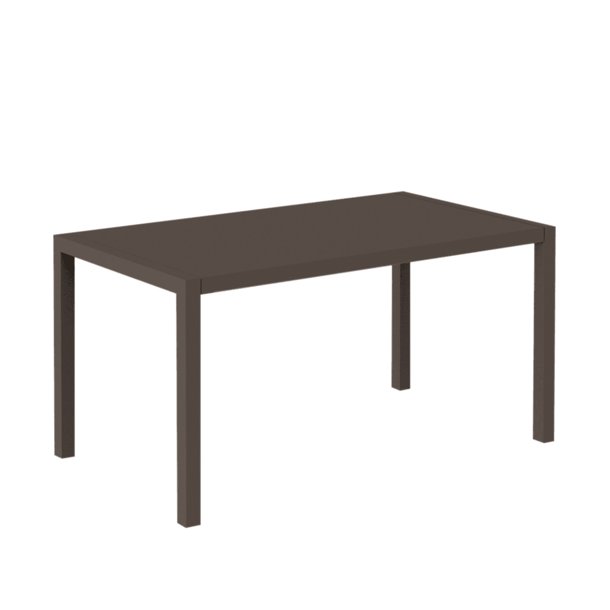 Tavolo moderno fisso rettangolare in metallo "Quatris" giardino impilabile h 75 cm - MondoViro