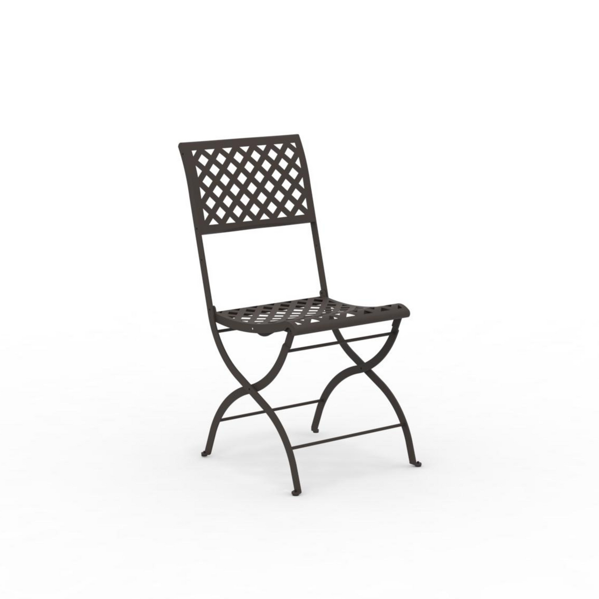 Set 4 Pz sedie pieghevoli moderne in metallo "Springtime" da giardino cm 45x56 90h