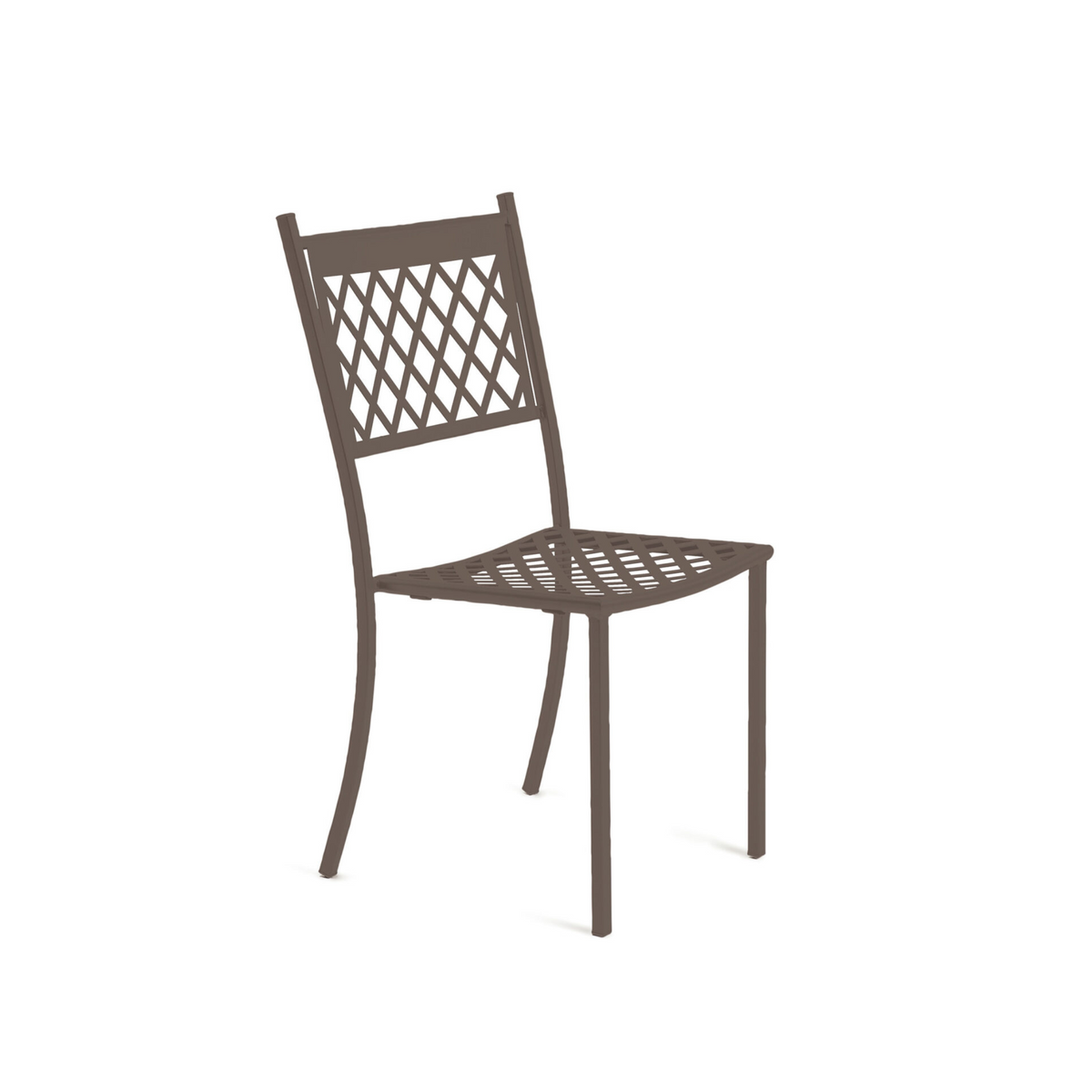 Set di sedie moderne da giardino "Summertime" in metallo verniciato impilabili cm 49x57 95h