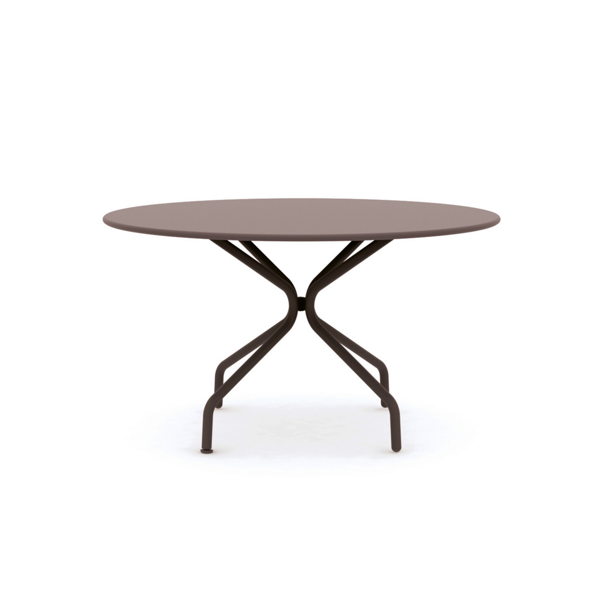 Tavolo tondo in metallo verniciato "Springtime" da giardino moderno cm 130x130 75h