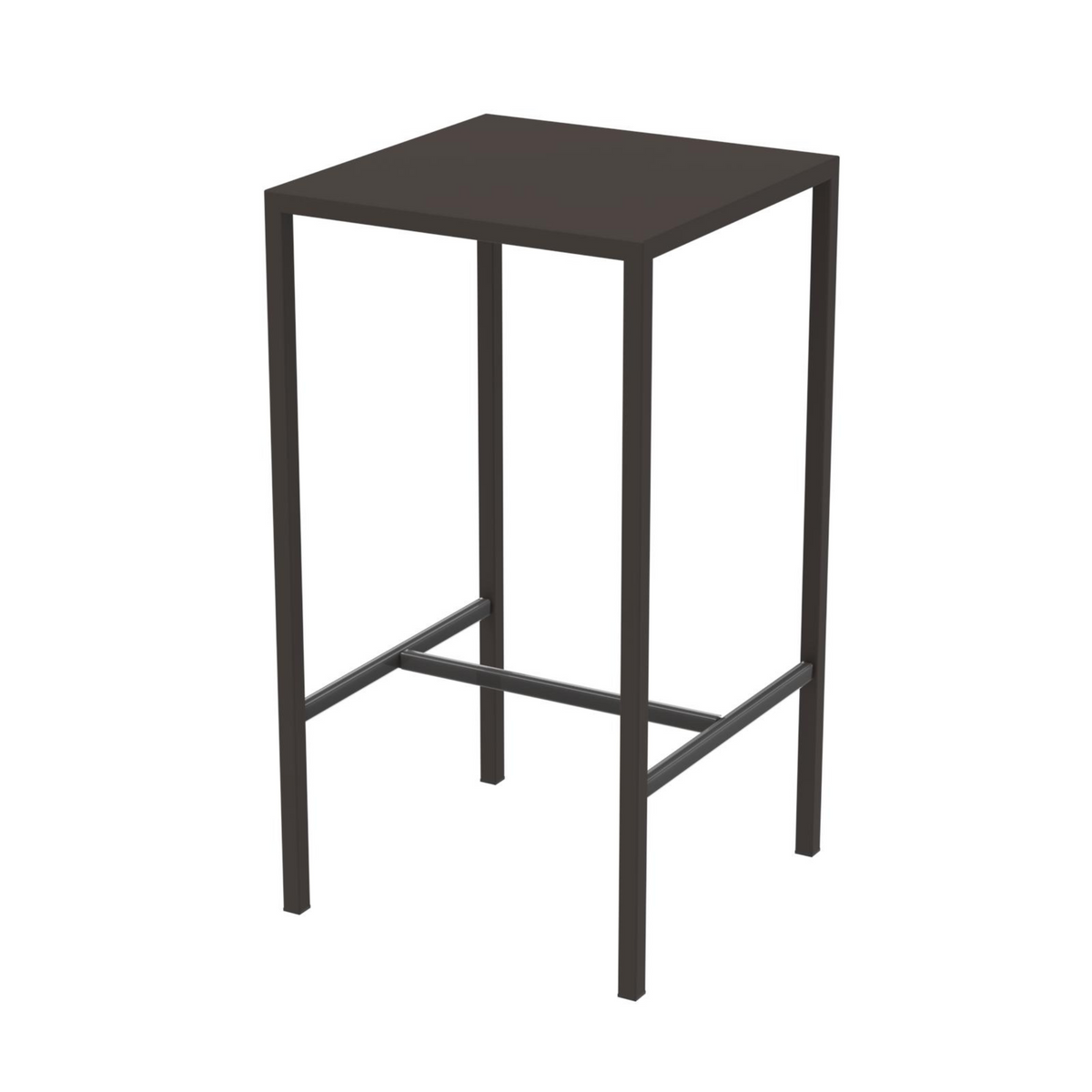 Tavolo alto in metallo verniciato "Seaside" da bar e giardino moderno h 110 cm