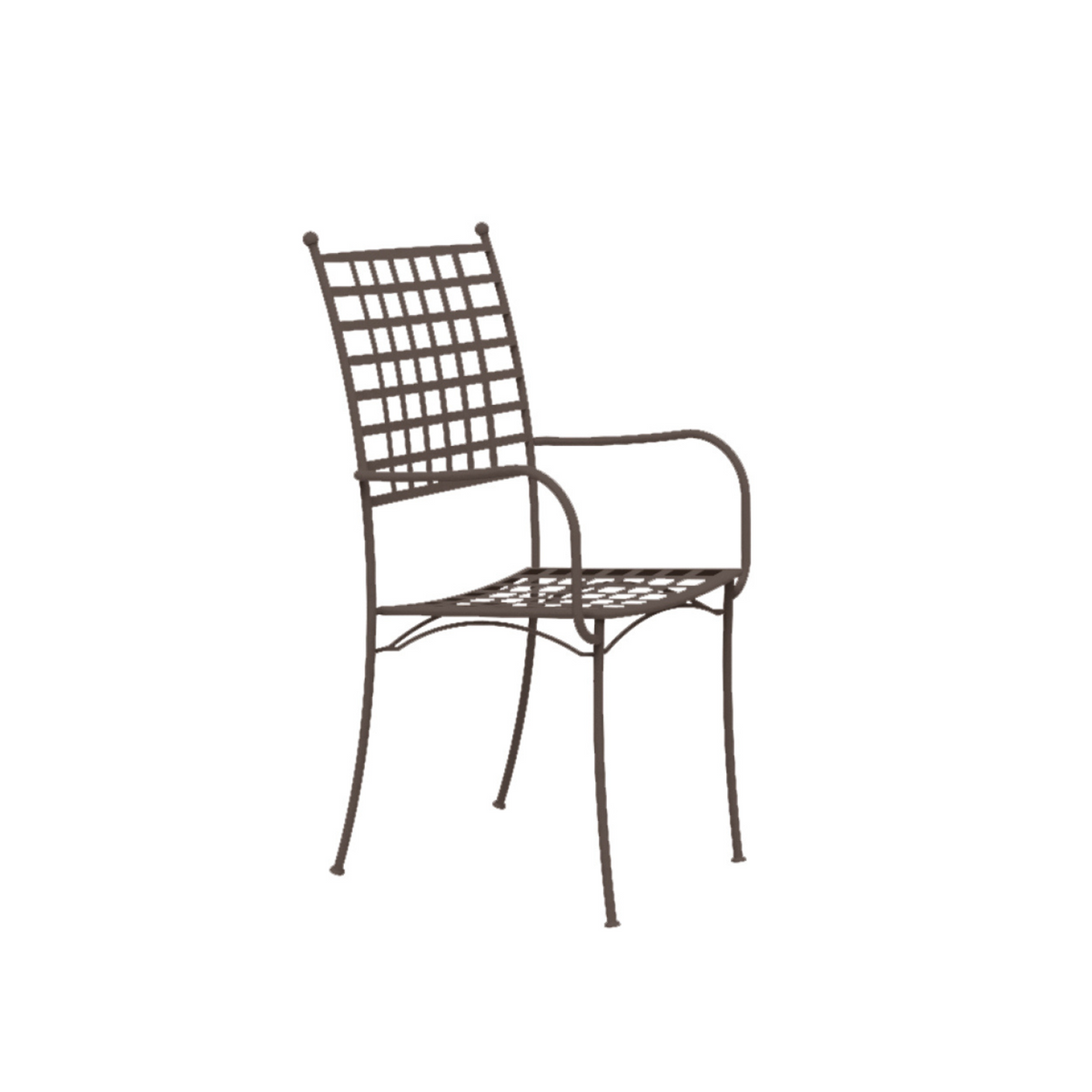Set di 4 sedie in metallo verniciato "Tosca" da giardino impilabili cm 55x55 98h