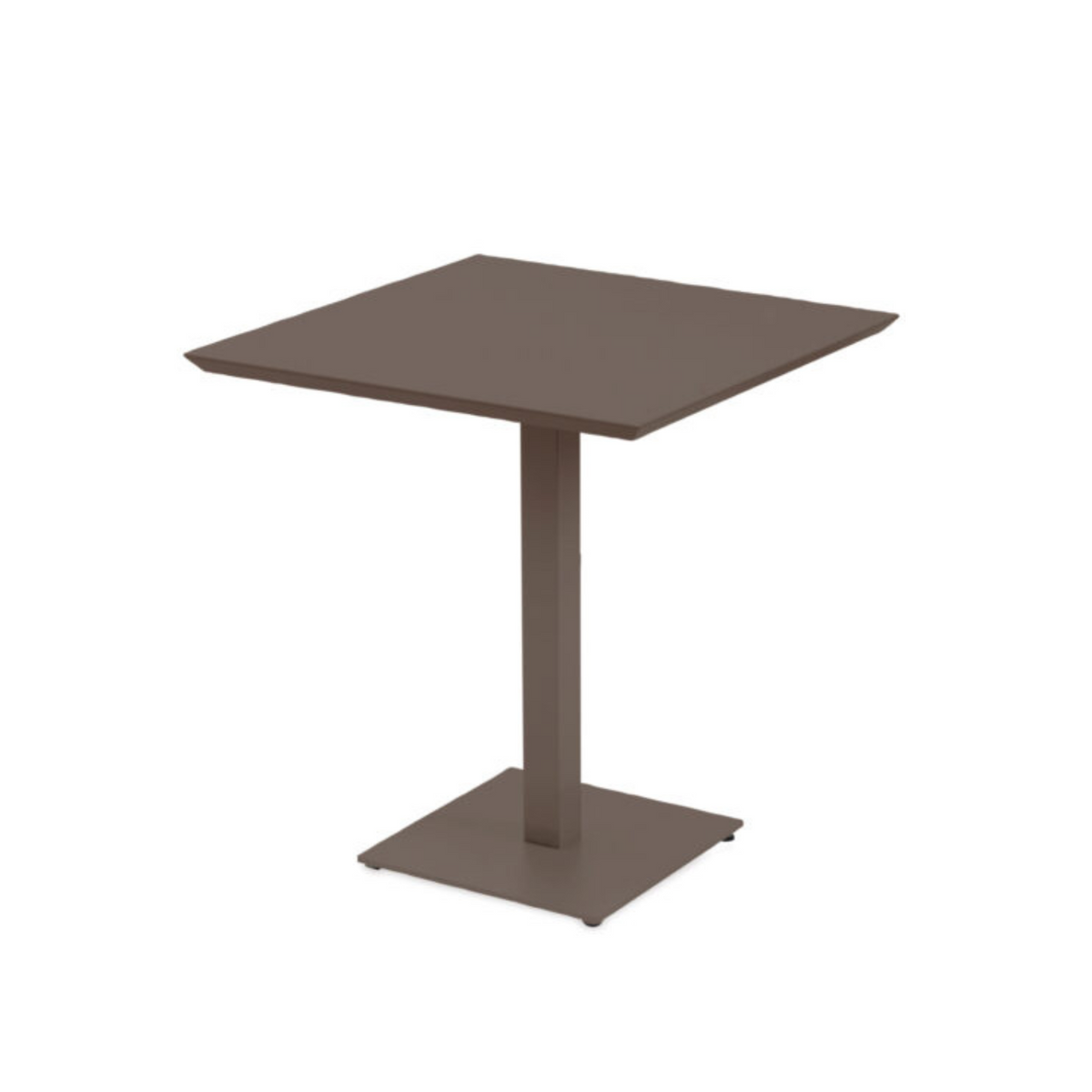 Tavolo quadrato in metallo zincato "Mogan" per giardino h 75 cm