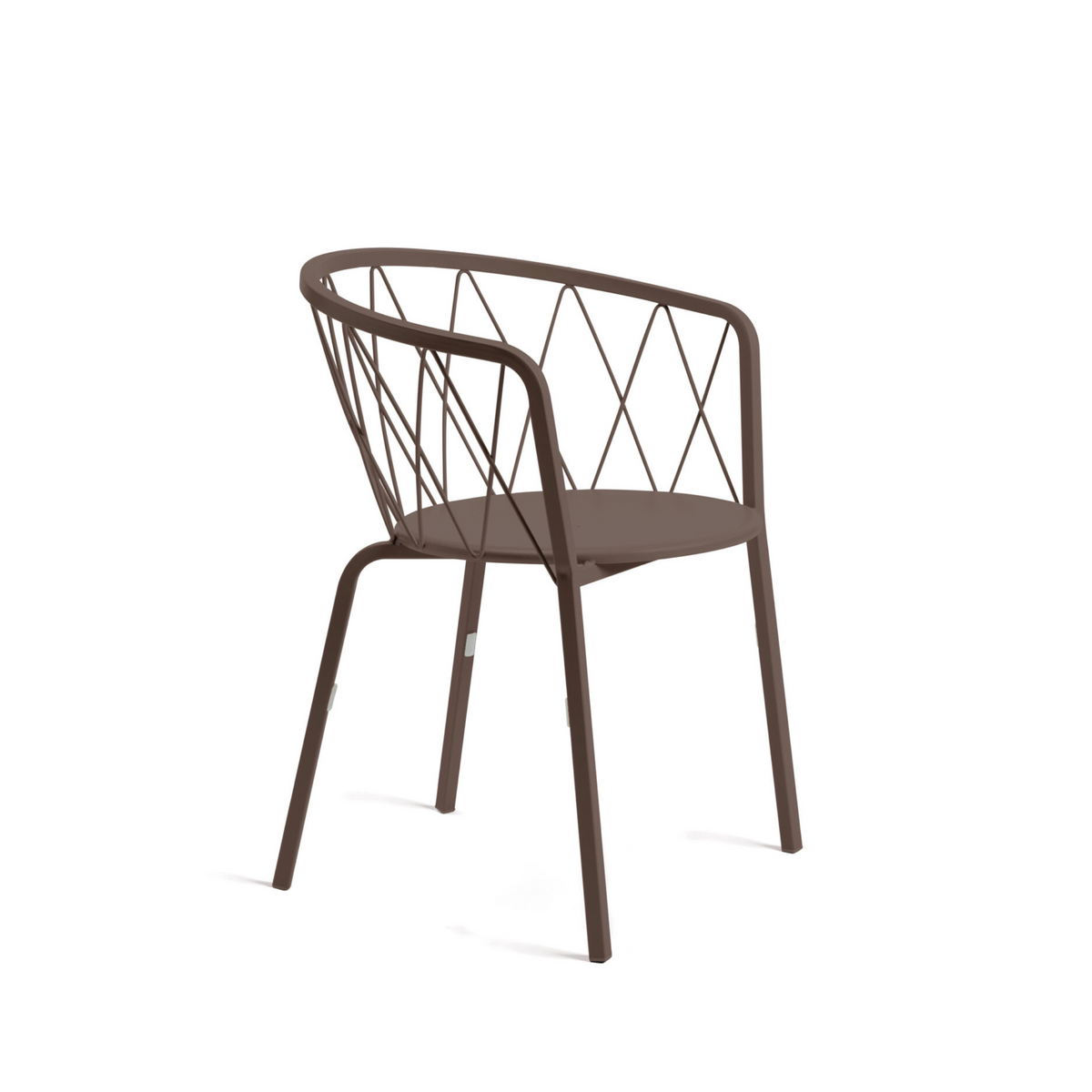 Sedia da giardino in metallo verniciato impilabili "Daisy" cm 57x55 75h