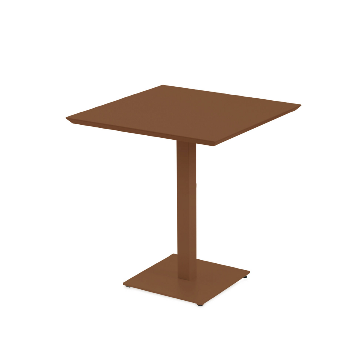 Tavolo quadrato in metallo zincato "Mogan" per giardino h 75 cm