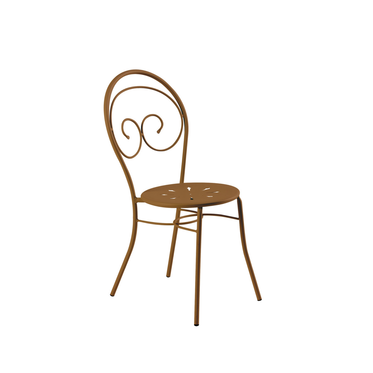 Set di sedie da giardino "Mimmo" classiche in metallo verniciato  impilabili cm 43x52 89h