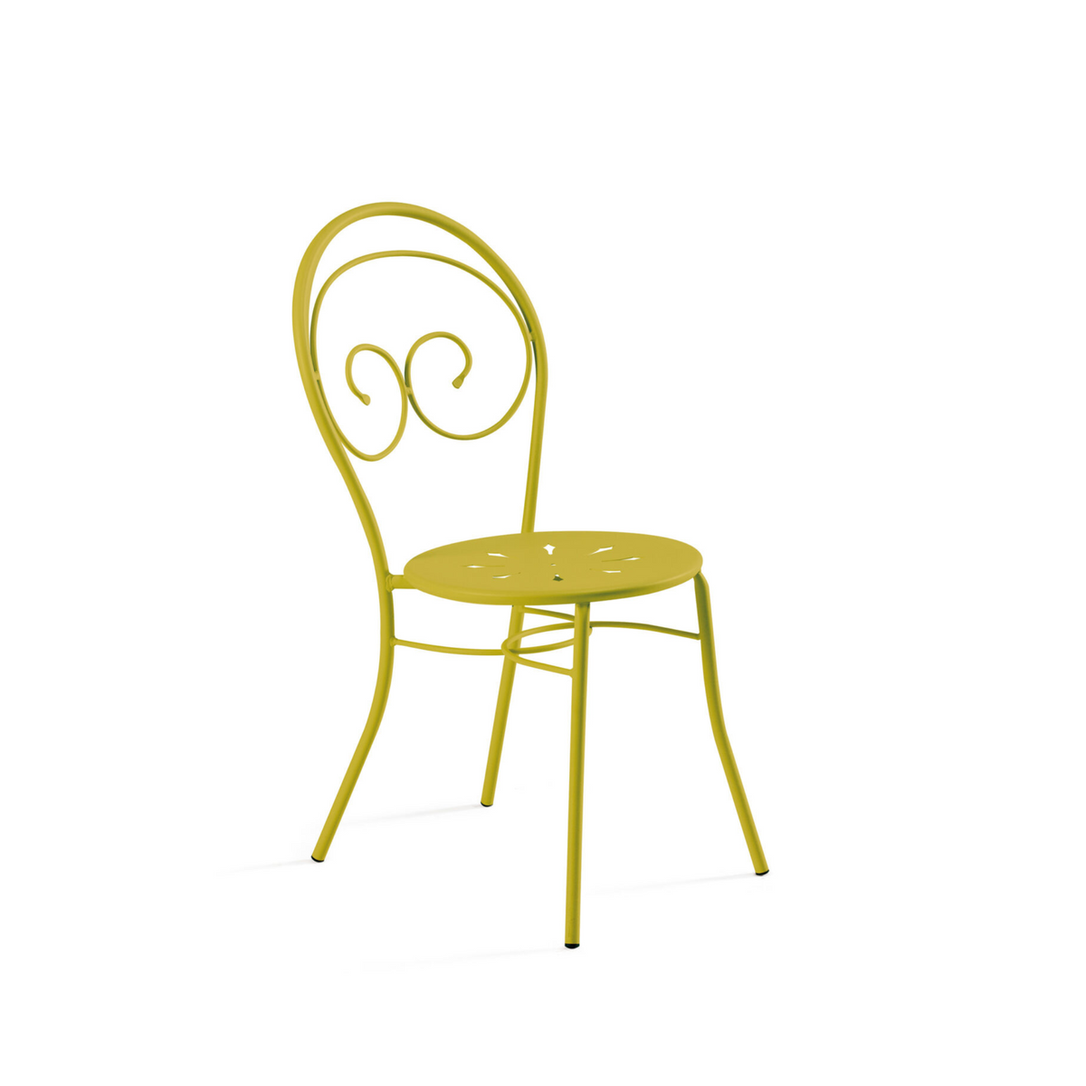 Set di sedie da giardino "Mimmo" classiche in metallo verniciato  impilabili cm 43x52 89h