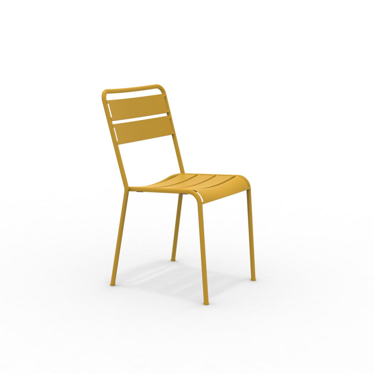 Set di sedie da giardino in metallo verniciato "Twist" moderne ed impilabili cm 45x57 86h