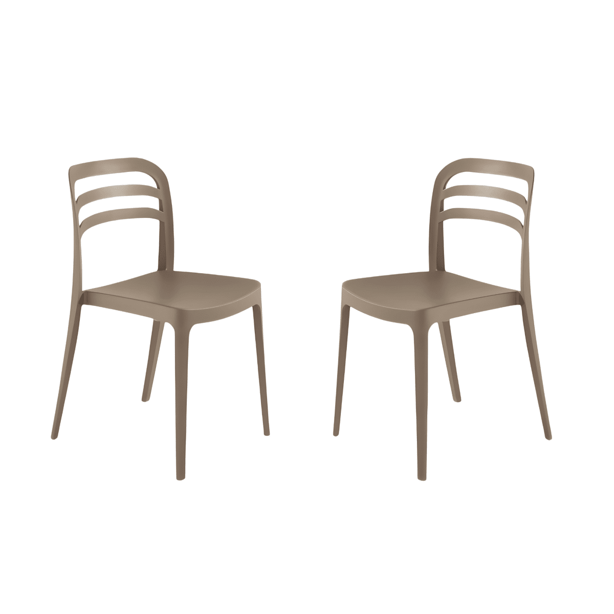 Set di sedie da pranzo "Guapa" in polipropilene cm 50x51 82h - MondoViro