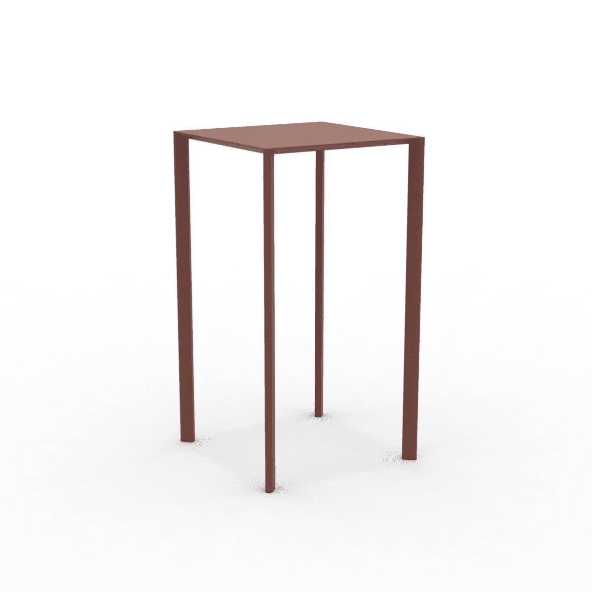 Tavolo alto quadrato in metallo "Fox2" per giardino impilabile cm 60x60 110h - MondoViro