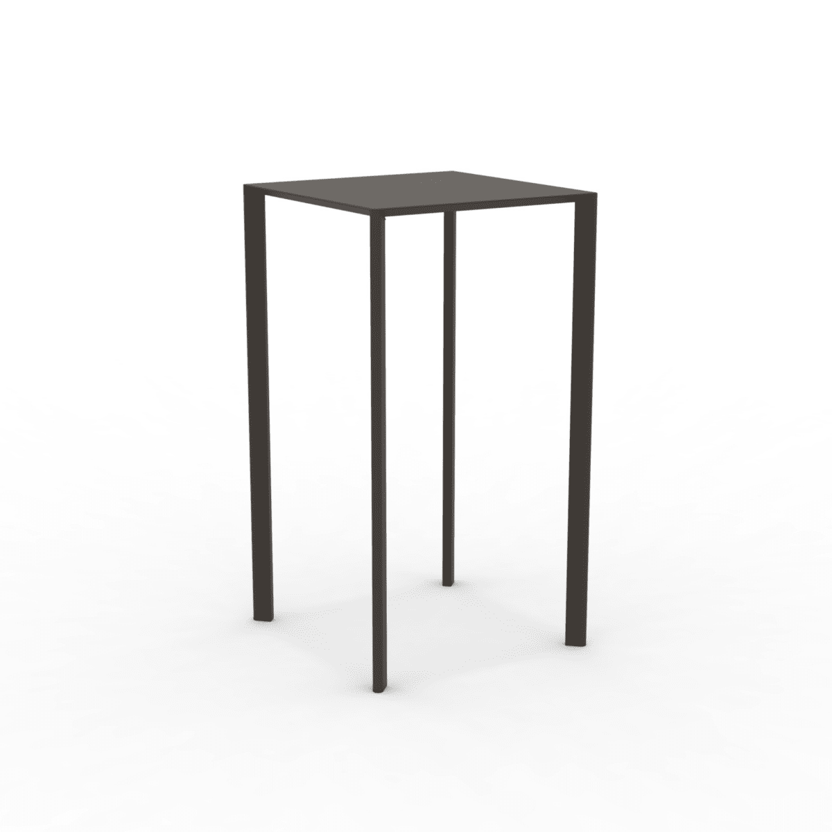 Tavolo alto quadrato in metallo "Fox2" per giardino impilabile cm 60x60 110h - MondoViro