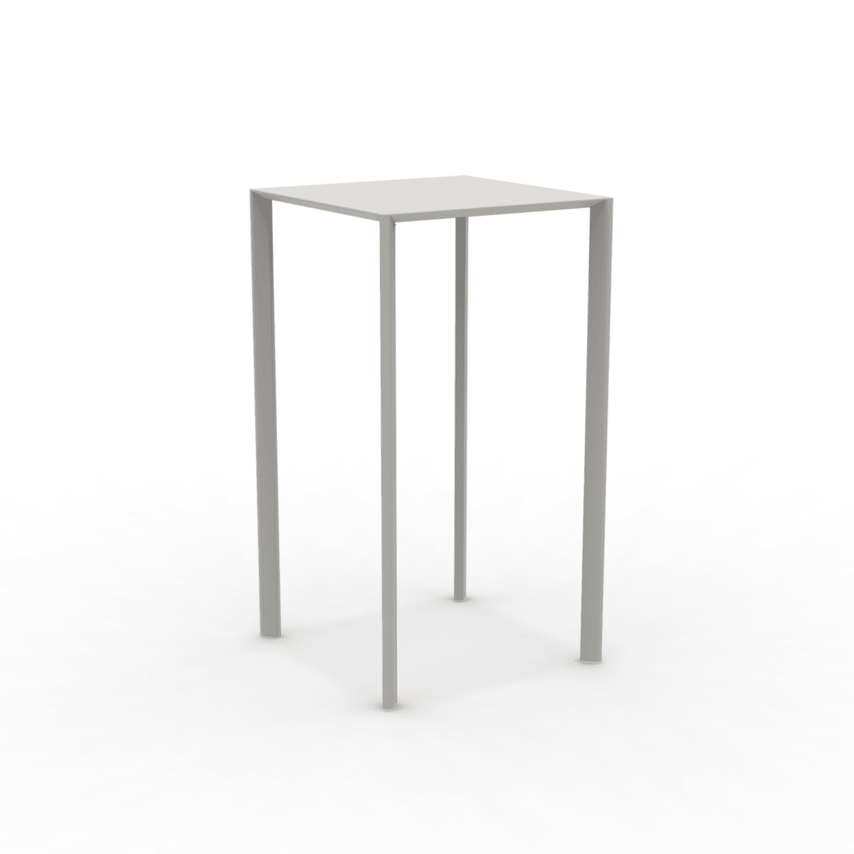 Tavolo alto quadrato in metallo "Fox2" per giardino impilabile cm 60x60 110h - MondoViro