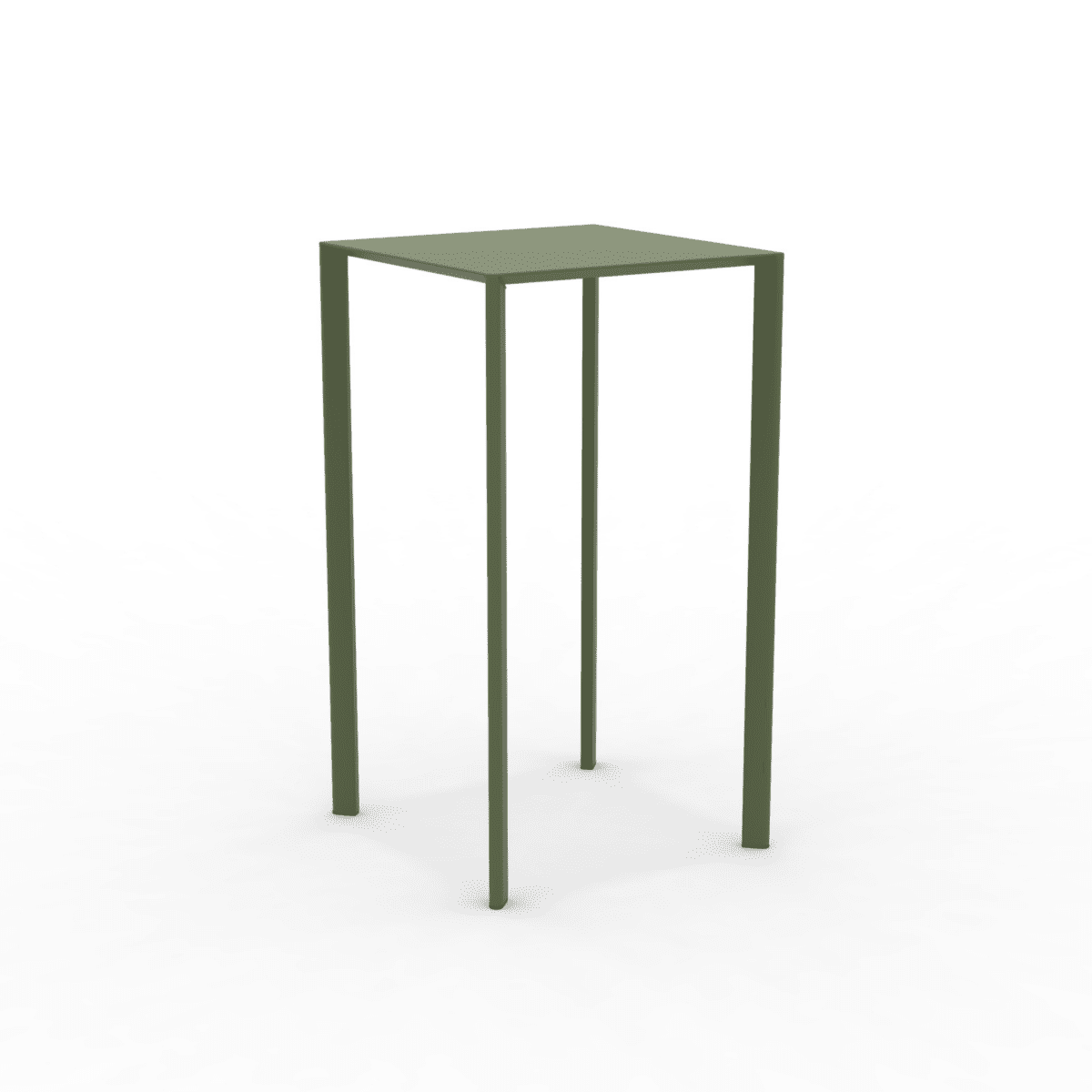 Tavolo alto quadrato in metallo "Fox2" per giardino impilabile cm 60x60 110h - MondoViro