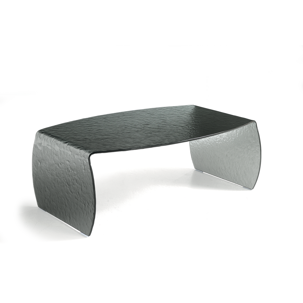 Tavolino moderno in vetro temperato "Tiffany" rettangolare cm 100x65 38h