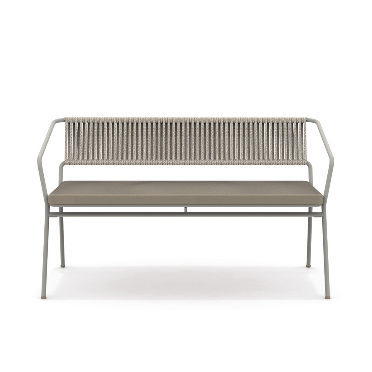 Divano da giardino in metallo "Slot" panca sofà impilabile cm 152x65 72h