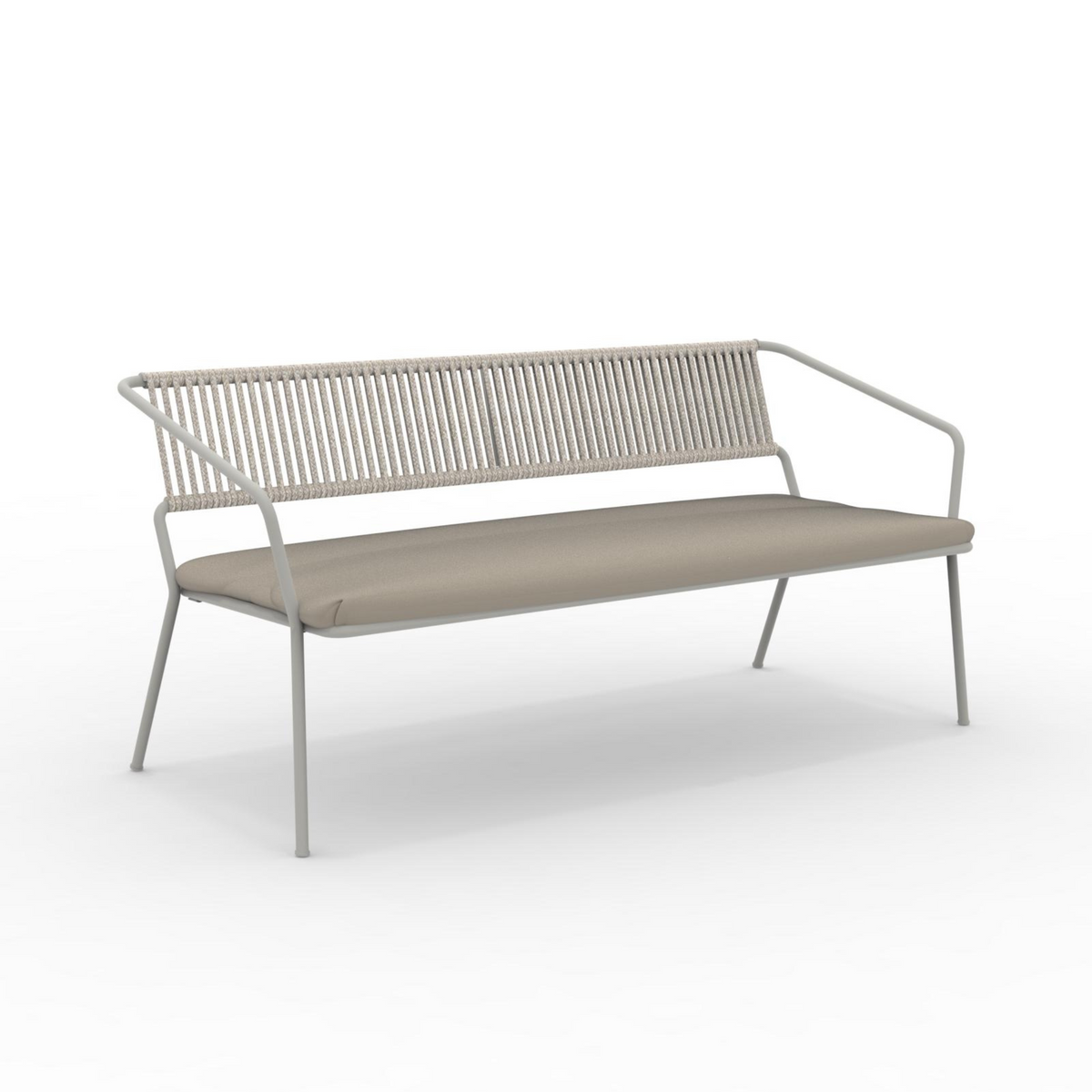 Divano da giardino in metallo "Slot" panca sofà impilabile cm 152x65 72h