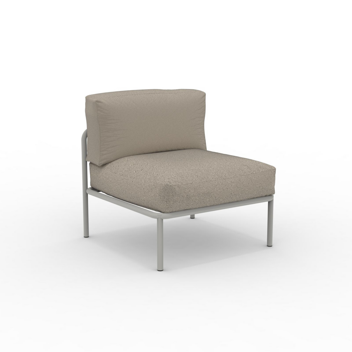 Divano modulo singolo con schienale in corda "Key West" con cuscini cm 80x80 64h