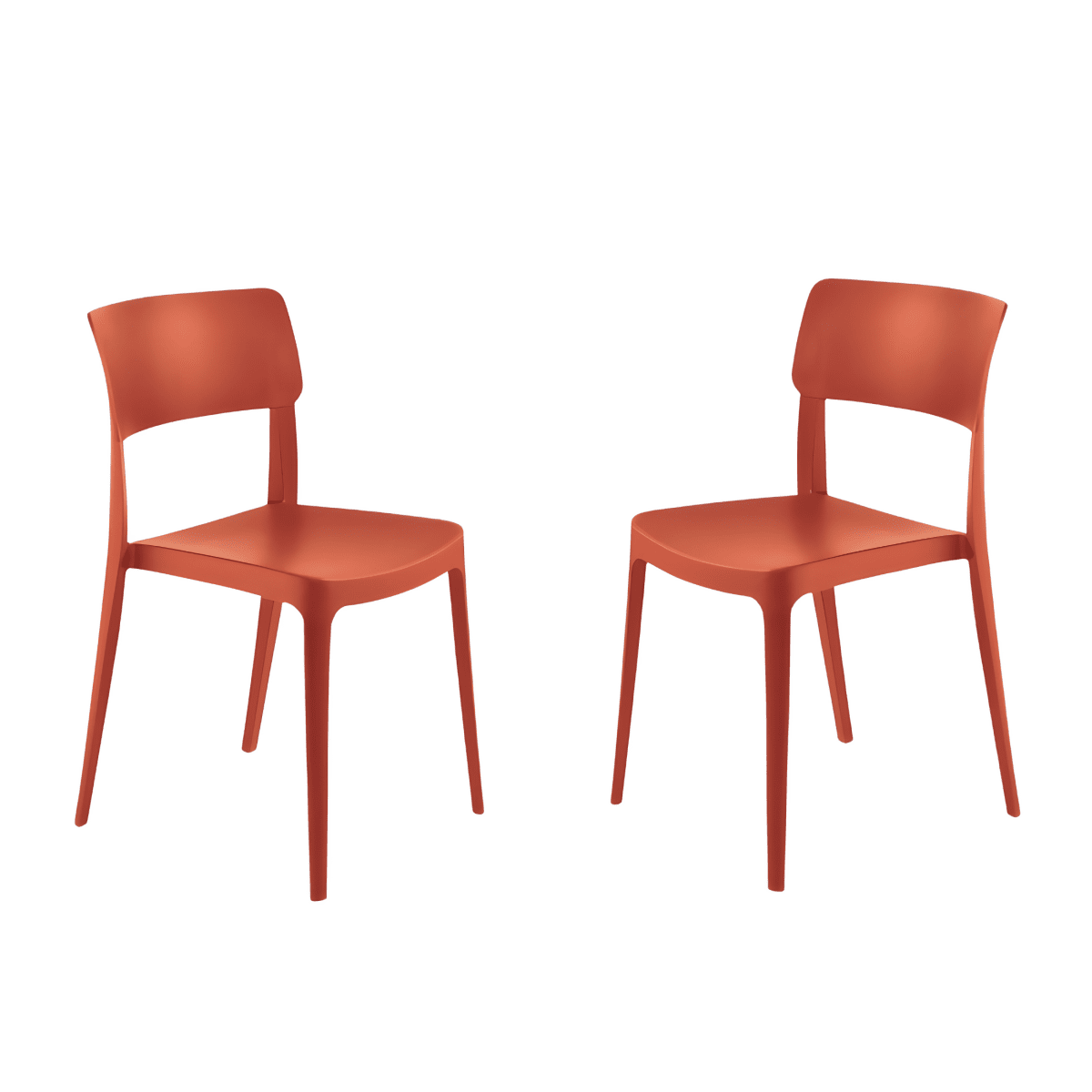Set sedia impilabili "Maribela" in polipropilene cm 50x51 81h - MondoViro