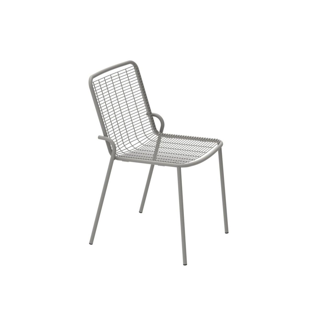 Set di sedie moderne "Roma" in metallo verniciato da giardino impilabili
