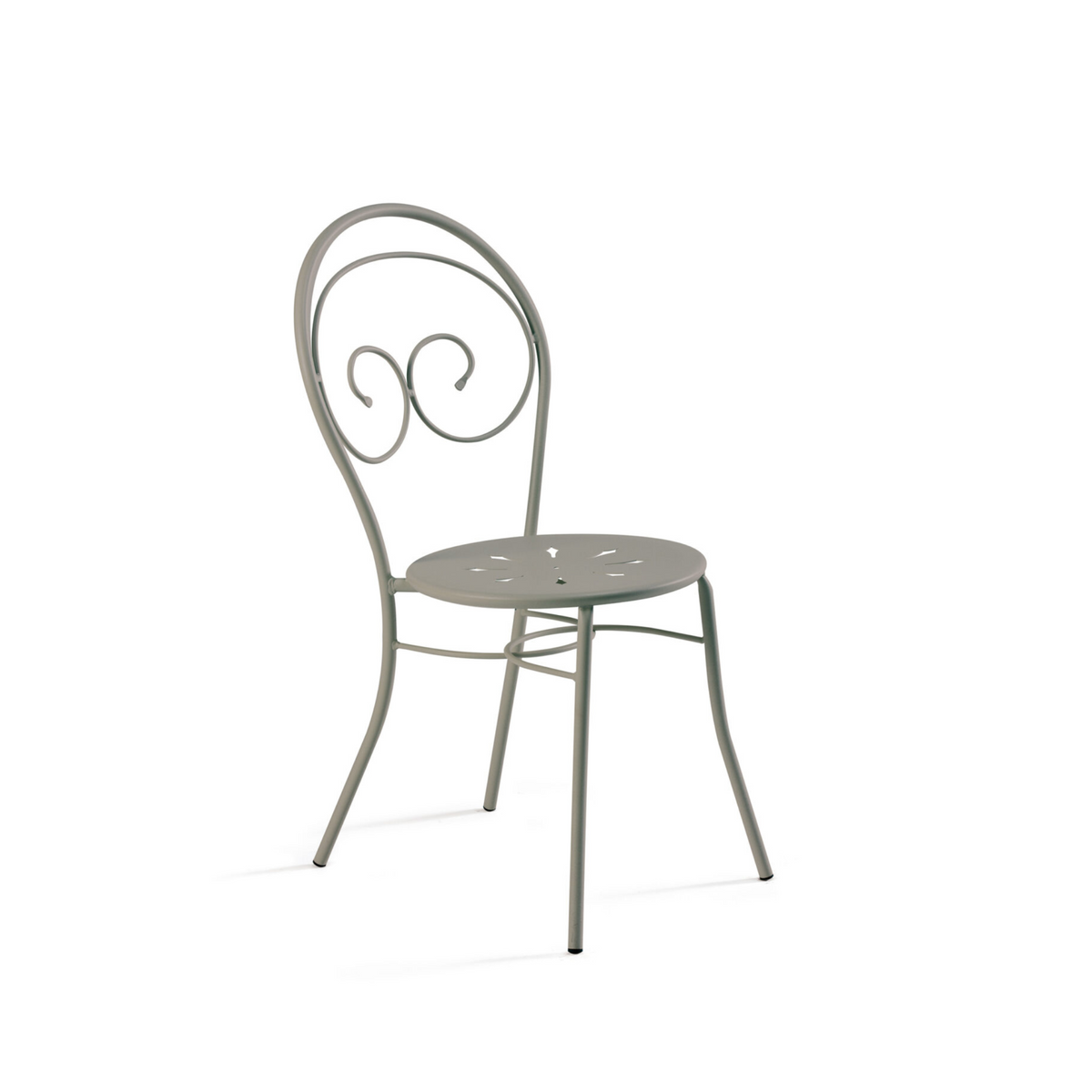 Set di sedie da giardino "Mimmo" classiche in metallo verniciato  impilabili cm 43x52 89h