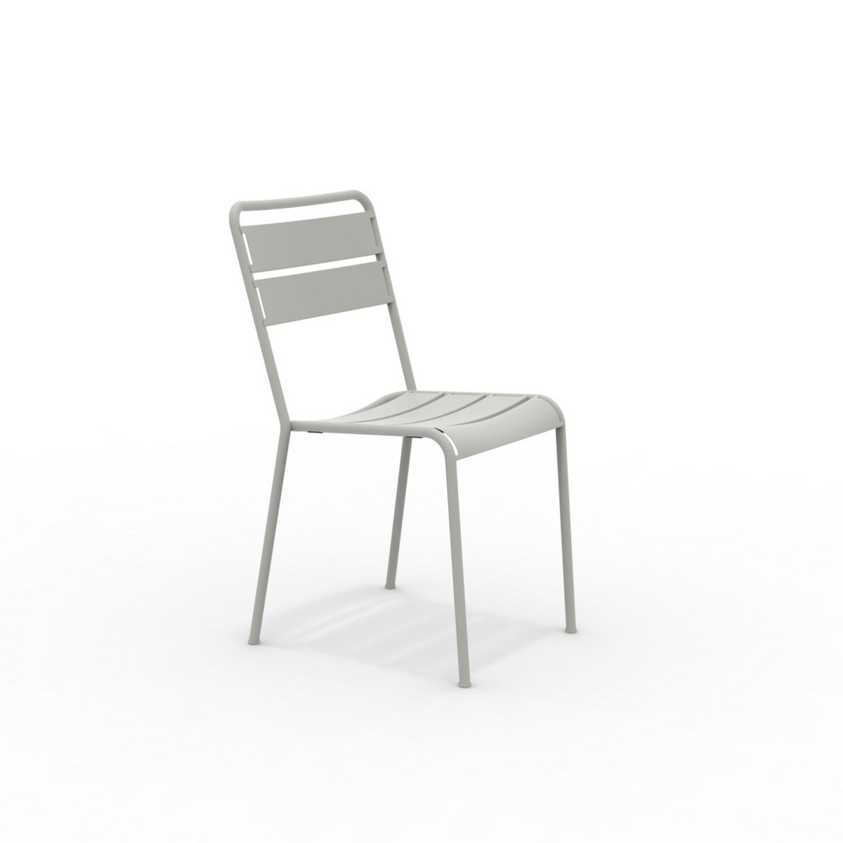 Set di sedie da giardino in metallo verniciato "Twist" moderne ed impilabili cm 45x57 86h