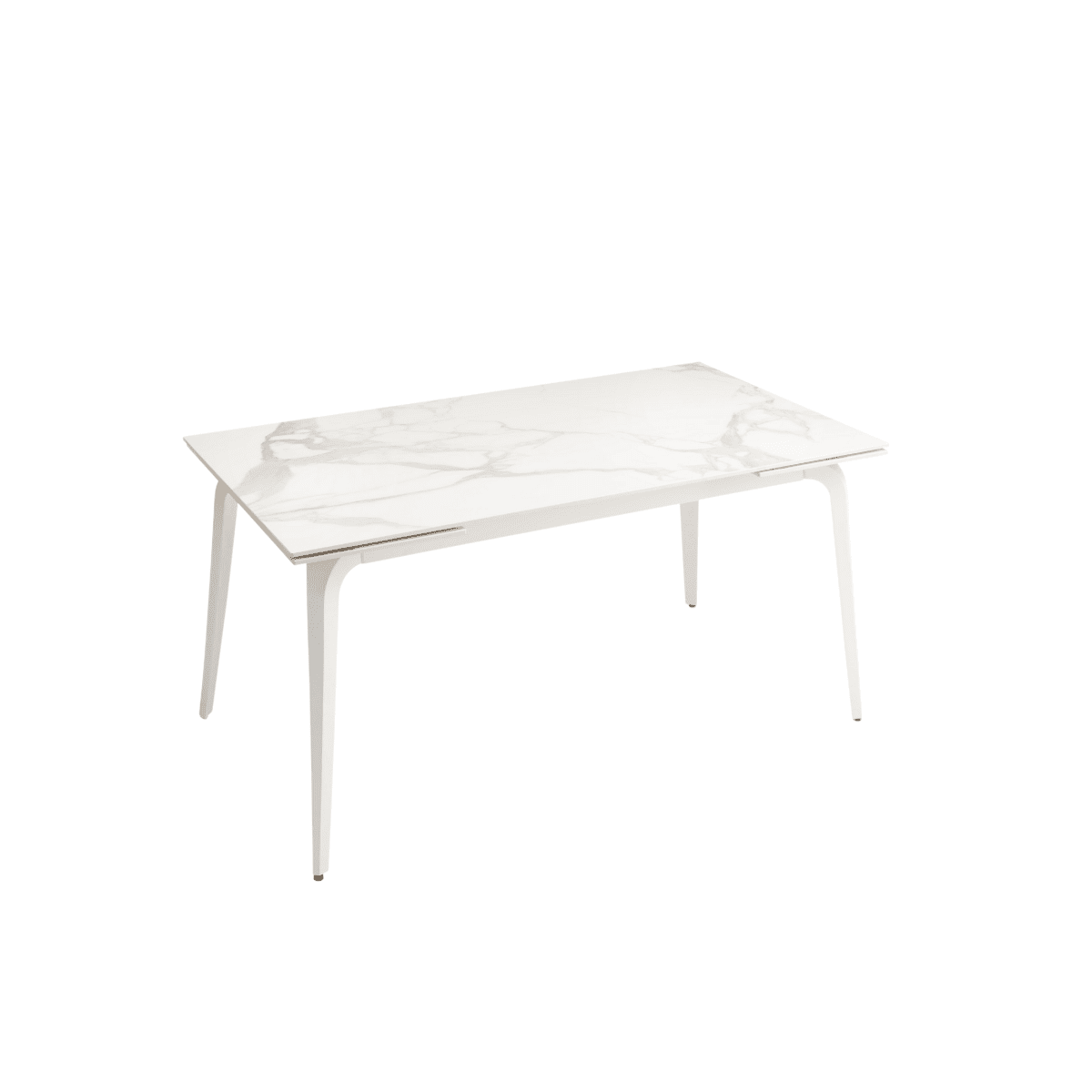 Tavolo allungabile "Gedy" effetto marmo e due allunghe cm 160/240x90 77h - MondoViro