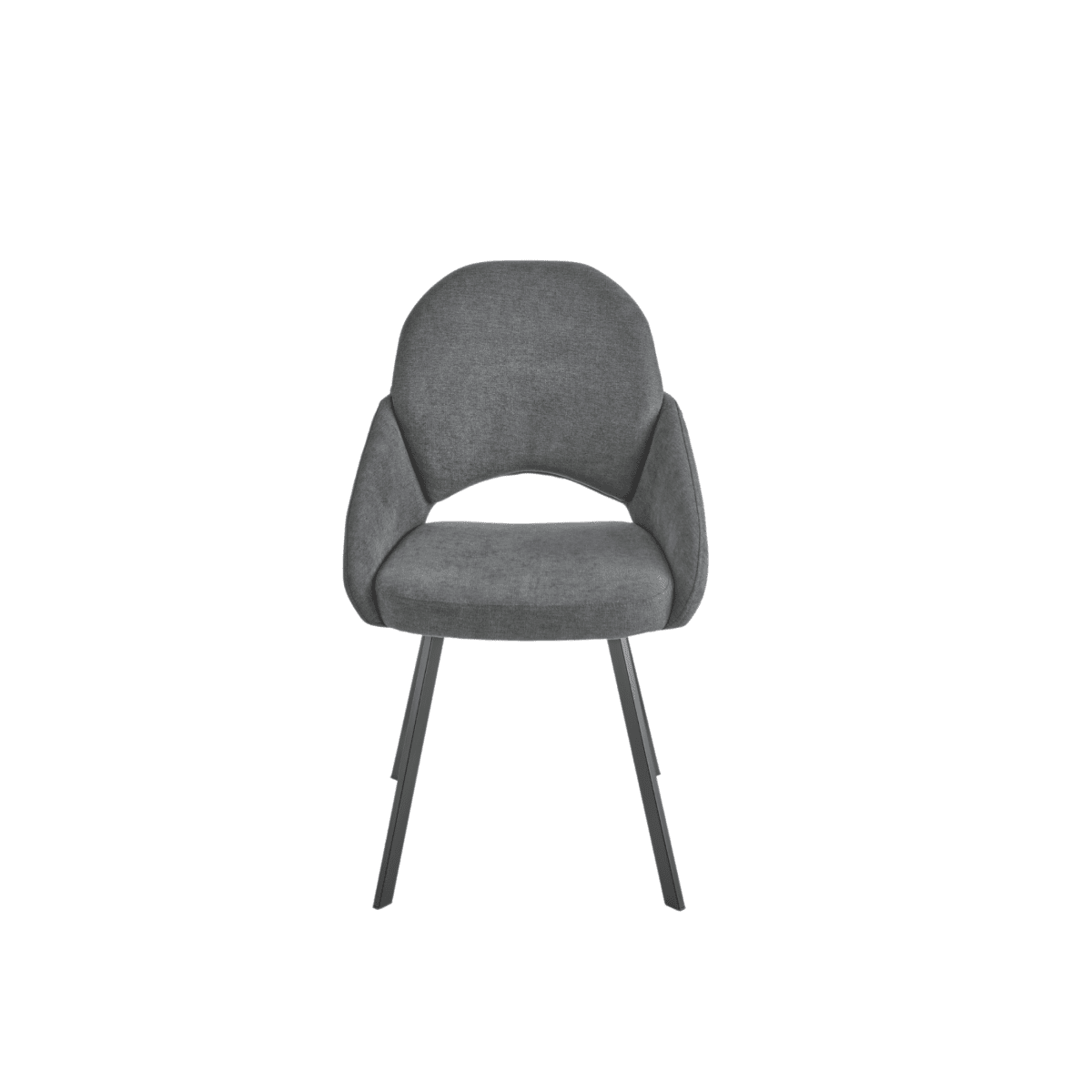 Set di sedie da pranzo "Dolly" imbottite in tessuto con struttura in metallo verniciato cm 56x56 90h - MondoViro