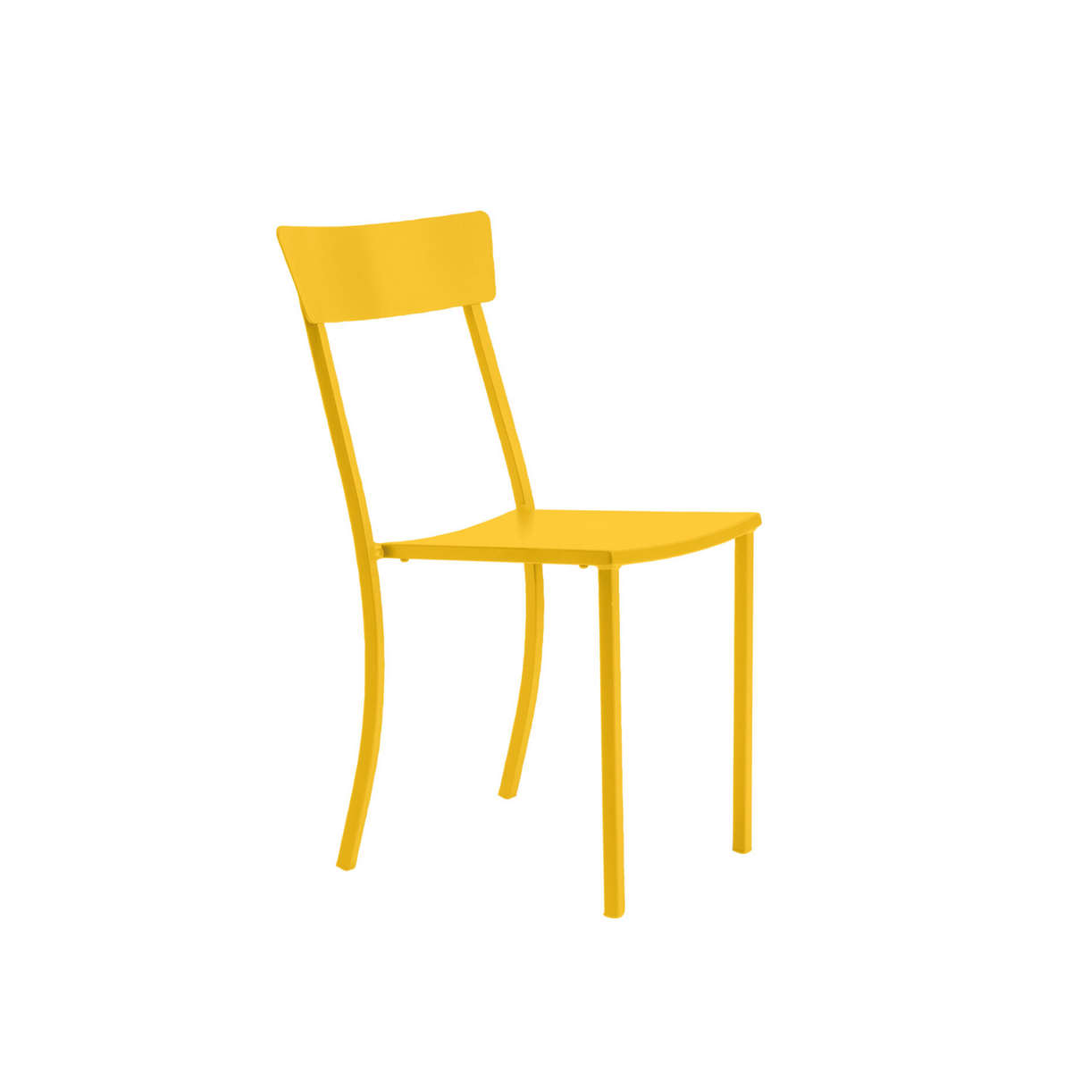 Set di sedie moderne in metallo verniciato "Mogan" da giardino impilabili cm 47x52 85h