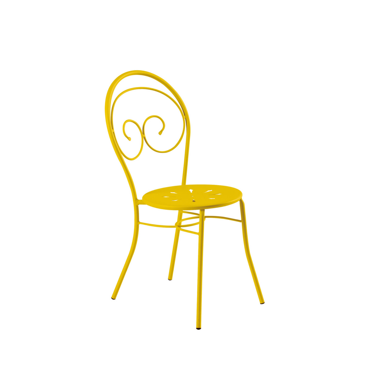 Set di sedie da giardino "Mimmo" classiche in metallo verniciato  impilabili cm 43x52 89h