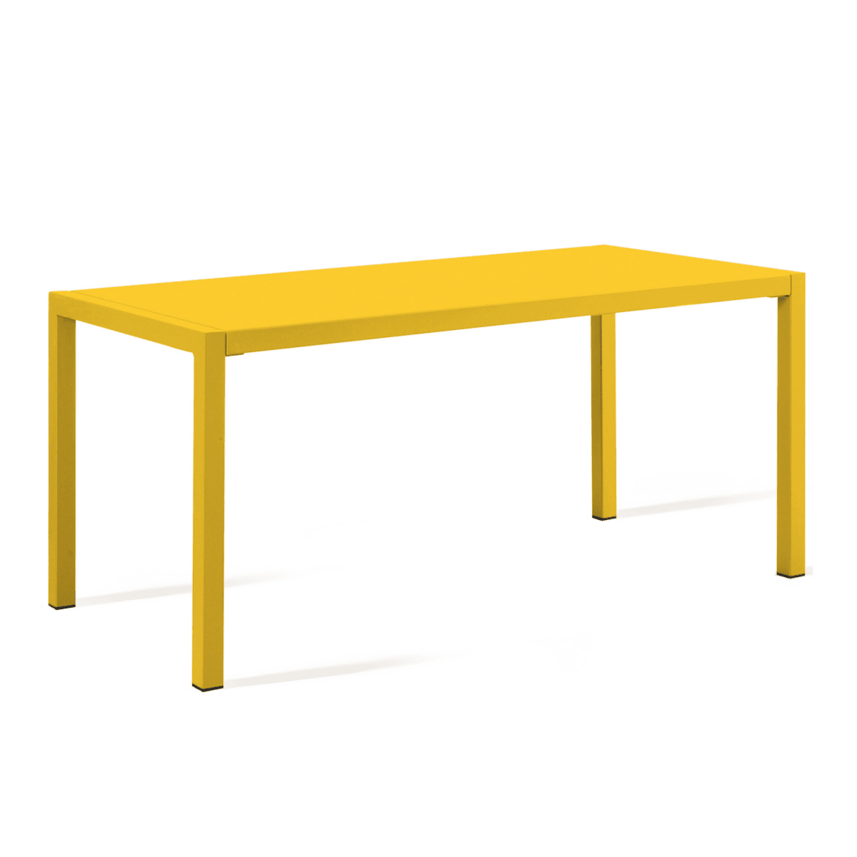 Tavolo moderno fisso rettangolare in metallo "Quatris" giardino impilabile h 75 cm - MondoViro