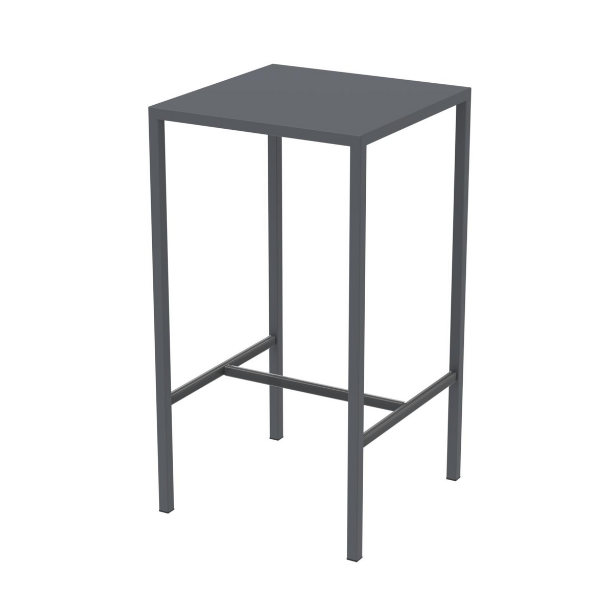 Tavolo alto in metallo verniciato "Seaside" da bar e giardino moderno h 110 cm