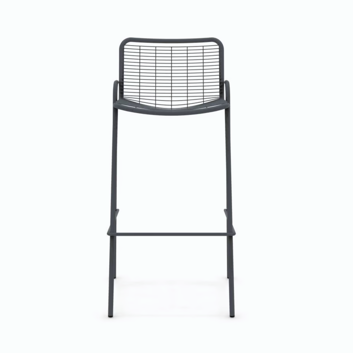 Set 4 Pz sgabelli in metallo verniciato "Roma" impilabili da giardino cm 50x52 100h