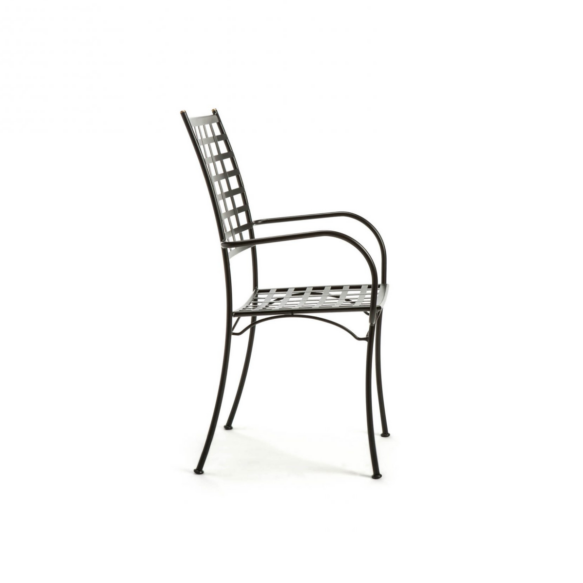 Set di 4 sedie in metallo verniciato "Tosca" da giardino impilabili cm 55x55 98h