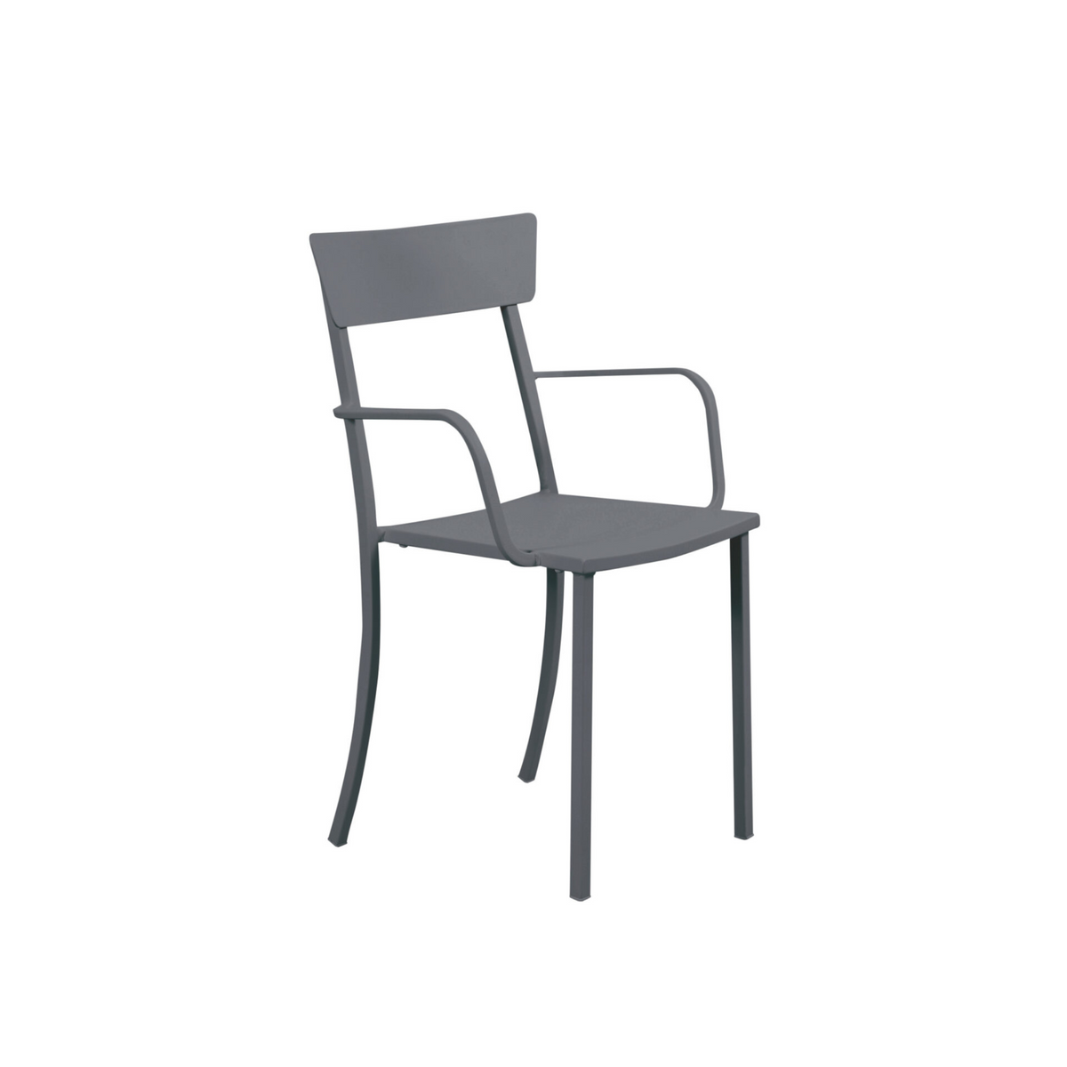 Set di 4 sedie in metallo verniciato "Mogan" da giardino impilabili cm 52x50 88h