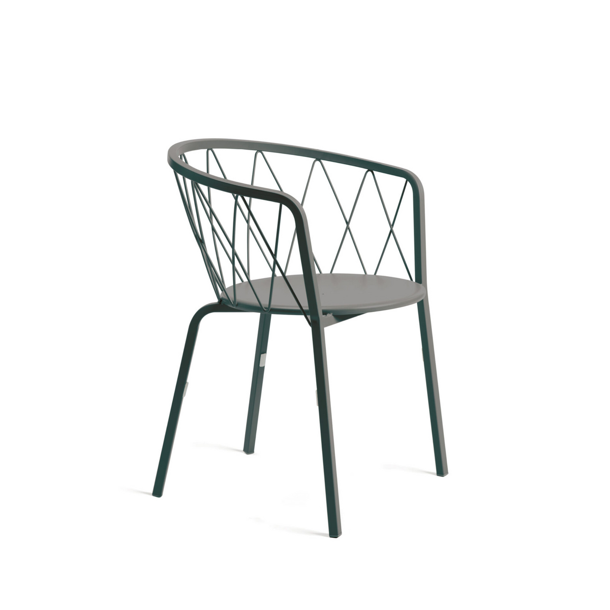 Sedia da giardino in metallo verniciato impilabili "Daisy" cm 57x55 75h