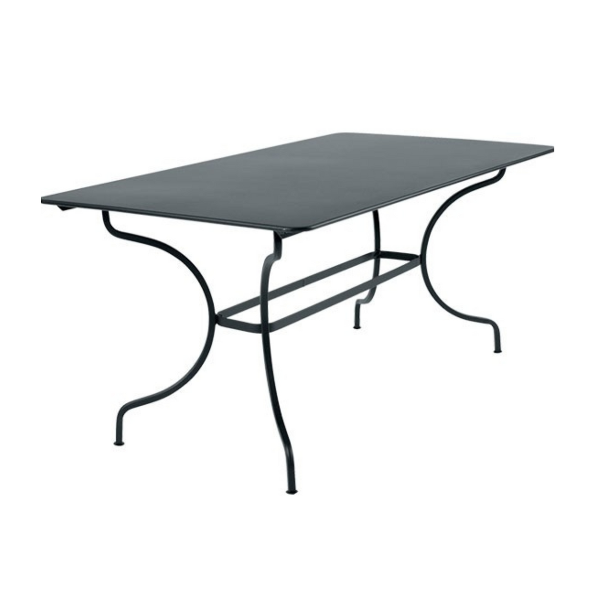 Tavolo rettangolare da pranzo in metallo zincato "Tosca" per giardino cm 180x90 75h