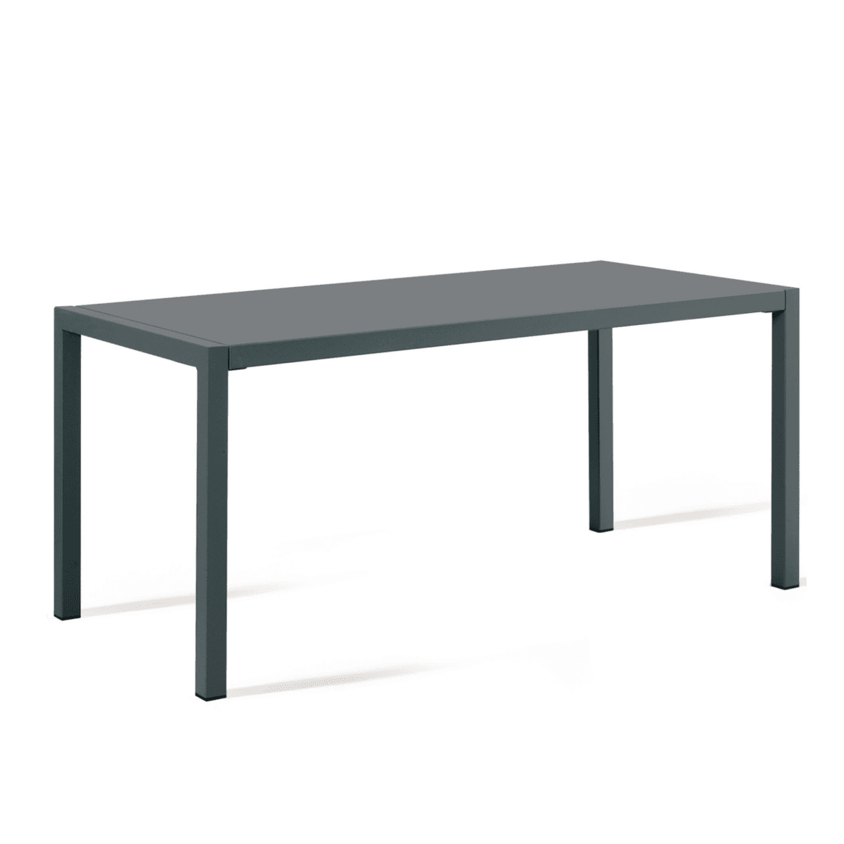 Tavolo moderno fisso rettangolare in metallo "Quatris" giardino impilabile h 75 cm - MondoViro